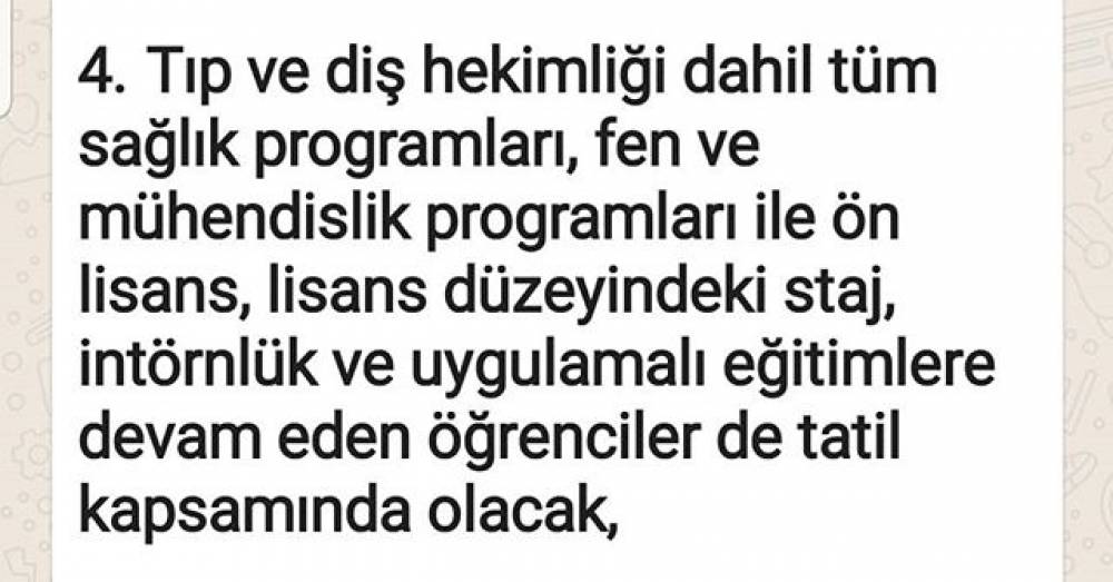 İntörn Tekniker Öğrencilerimizin Dikkatine.